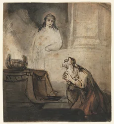 Engel verschijnt aan Zacharias, derde kwart 1600s