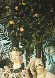 Flora, Zephyrus en Cloris, detail uit De Allegorie van de Lente (Primavera), ca. 1477-1482
