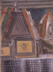 Detail van St. Augustinus in zijn cel, ca. 1480 (fresco)