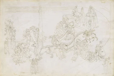 Illustratie bij de Goddelijke Komedie door Dante Alighieri Purgatorio 31, 1480-1490