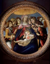 Maagd en Kind en Zes Engelen, genaamd Madonna della Melagrana of Melograno