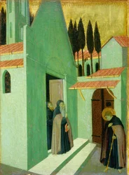 Sint Antonius Verlaat Zijn Klooster, ca. 1430-1435