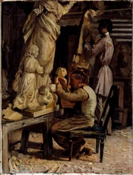 Het atelier van de beeldhouwer
