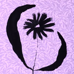 Abstracte zwarte bloei