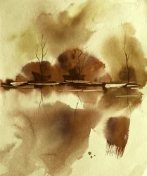 Herfst: weerspiegeling in het water