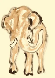 Zachte abstracte olifant