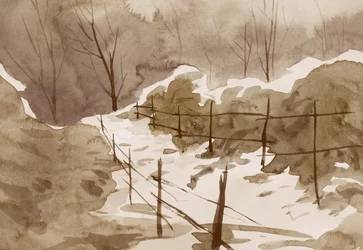 Rustig winterpad