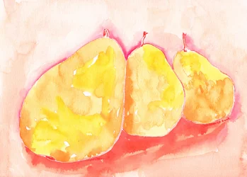 Levendige gele peren