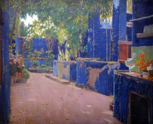 De blauwe patio (El patio azul, Sitges), 1913, Barcelona, Nationaal Kunstmuseum van Catalonië, Gusman/Leemage