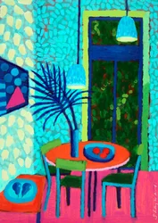 Les Fruits # , 2023 (acryl op board)