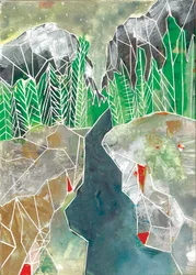 Geometrische bergrivier