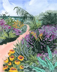 Tuinpad aan zee