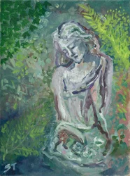 Dame in het bos, ca. 2021 (olieverf op doek)