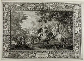Nederlaag van het Spaanse leger bij het kanaal in Brugge door de troepen van koning Lodewijk XIV 1667