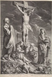 Christus aan het kruis, met Maria en Johannes