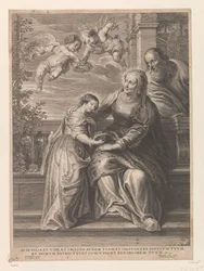 Maria met haar ouders Anna en Joachim