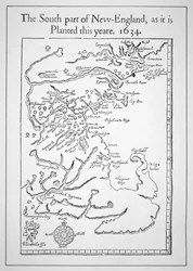 Kaart inclusief Massachusetts Bay