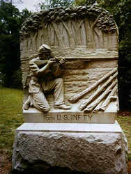 Monument voor de 16e Amerikaanse Infanterie op het slagveld van Chikamauga