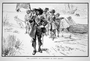 Philip Carteret landt in de voormalige Nederlandse kolonie New Jersey in 1664