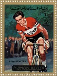 VAE postzegel met wielrenner Federico Bahamontes (Ne 1928)