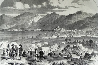 Kamp van de Sikh Cavalerie in Cowloong