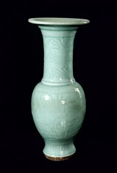 Celadon geglazuurde vaas, Yuan-dynastie (1260-1368)
