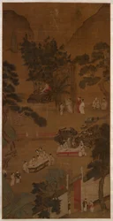 Elegante bijeenkomst in de westelijke tuin, ca. 1600