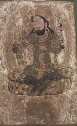 Roustem, de God van Zijde, Chinees Turkestan, 6e-7e eeuw v.Chr.