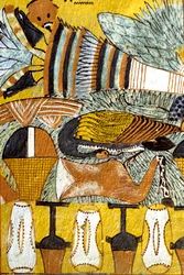 Oud Egypte, muurschildering graf van Sennedjem, Deir el Medina, Thebe, graf van de edelen