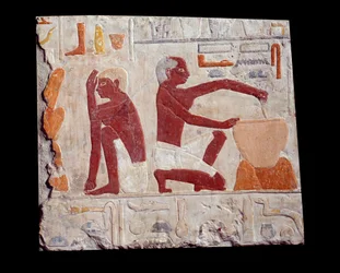 Oude Egyptische kunst: brood bakken