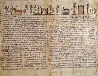 Egyptische oudheid: Papyrus van een Dodenboek. Late Periode. Parijs, Louvre Museum