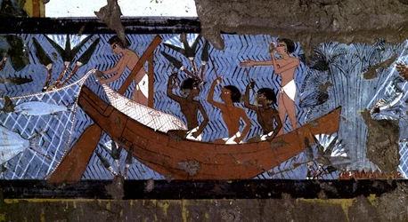 Luxor, Thebe: Linkeroever van de Nijl. Website van DEIR EL MADINEH. Dorp en necropolis van ambachtslieden: graf van IPOUY 18e Dynastie.
