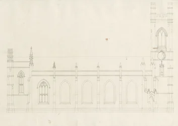Burton-upon-Trent - Heilige Drie-eenheid Kerk: tekening