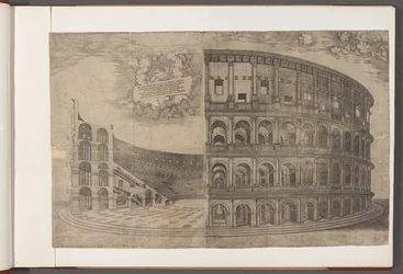 Het Colosseum. Afdrukken van oude gebouwen, kunst en gerelateerde scènes, voornamelijk in Rome
