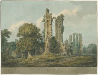 Croxden Abbey: aquarel