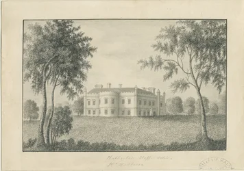 Hatherton Hall: potloodtekening, nd [c 1860]