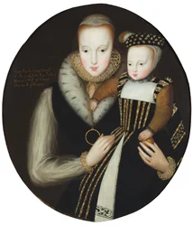 Portret van Lady Catherine Grey en haar zoon Edward (olieverf op doek)