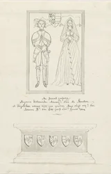 Sandon Kerk - Graf van Hugh Erdeswicke en Elizabeth [Harcourt]