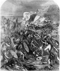 De landing van Julius Caesar (100-44 v.Chr.) in 55 v.Chr.