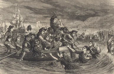 De Wilde Ganzen – Jacobitische Ierse soldaten verlaten Limerick naar Frankrijk in 1691