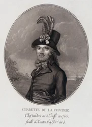 Medaillonportret van François Athanase (François-Athanase) Charette de la Contrie, leider van de Vendéërs