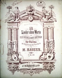12 Liederen zonder woorden begeleid op piano, door Felix Mendelssohn