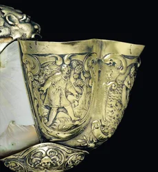 Gemonteerde nautilusbeker (detail)