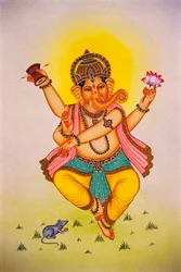 Heer Ganesha Ganpati in dansende stemming