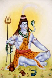 Heer Shiva Shanker miniatuurschildering op papier