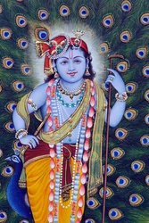 Miniatuurschilderij van Bal Krishna