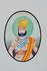 Miniatuurschilderij van Maharaja Jaswant Singh Jodhpur