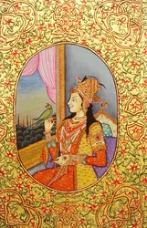 Mogolprinses Mumtaz Mahal miniatuurschildering