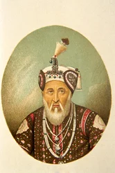 Portret van Mughal keizer Akbar Shah, India