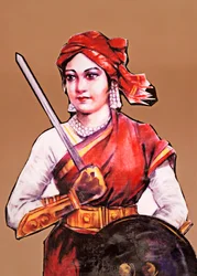 Portret van Rani Laxmibai koningin van Jhansi grote vrijheidsstrijder van India
